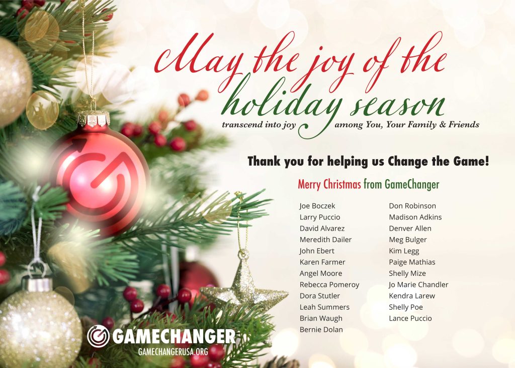 Merry Christmas from GameChanger Christmas Card